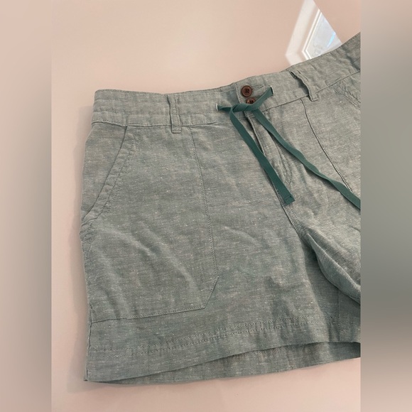 Patagonia Women’s Island Hemp Shorts 4” Button Close Beryl Green S 10 - Picture 2 of 6
